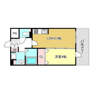 1DK 間取り図