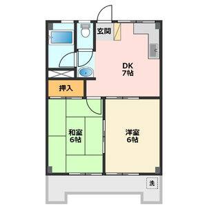 2DK 間取り図