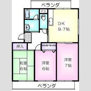 3DK 間取り図
