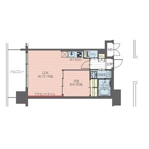 1LDK 間取り図