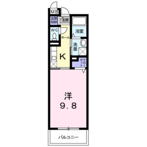 1K 間取り図