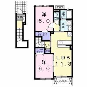 2LDK 間取り図