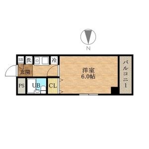 1K 間取り図