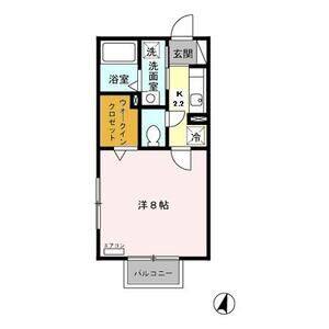 1K 間取り図
