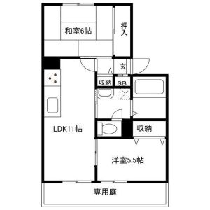 2LDK 間取り図