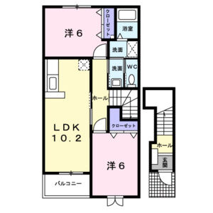 2LDK 間取り図