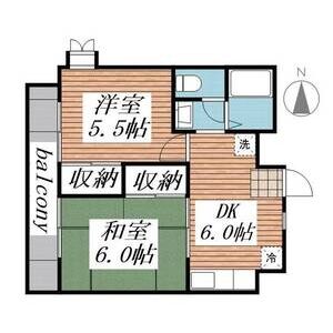 2DK 間取り図