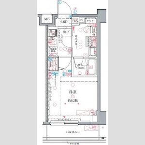 1K 間取り図