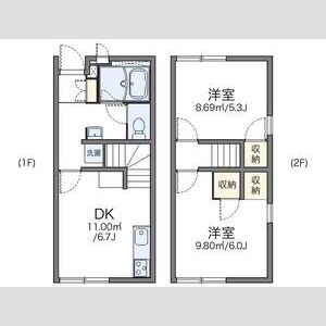2DK 間取り図