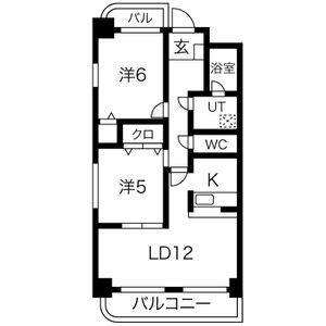 2LDK 間取り図