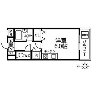 ワンルーム 間取り図