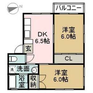 2DK 間取り図