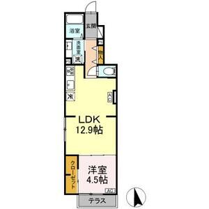 1LDK 間取り図