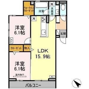 2LDK 間取り図
