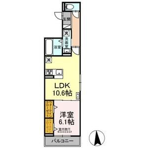 1LDK 間取り図