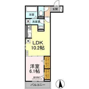 1LDK 間取り図