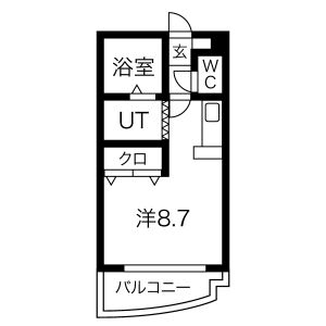 1K 間取り図