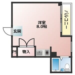 ワンルーム 間取り図