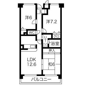 3LDK 間取り図