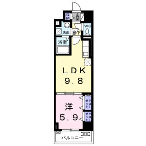 1LDK 間取り図