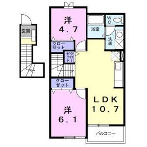 2LDK 間取り図