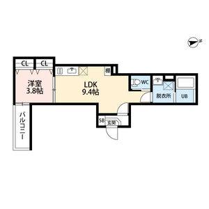 1LDK 間取り図