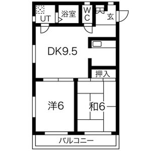 2LDK 間取り図