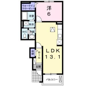1LDK 間取り図