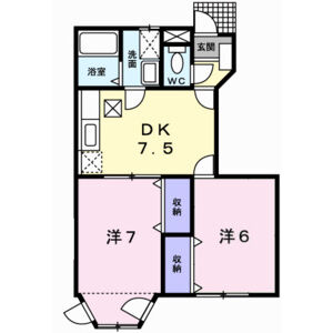 2DK 間取り図