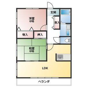 2LDK 間取り図