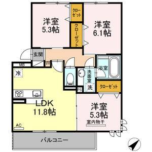 3LDK 間取り図