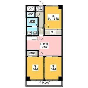 3DK 間取り図
