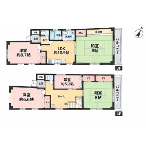 2LDK 間取り図