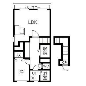 1LDK 間取り図