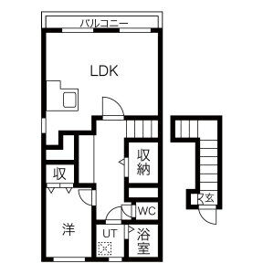 1LDK 間取り図