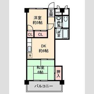 2DK 間取り図