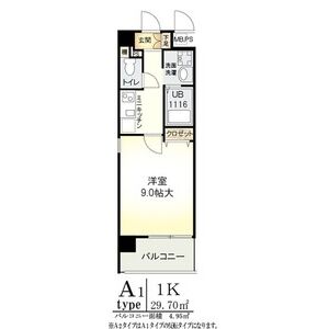 1K 間取り図