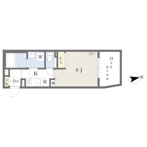 1K 間取り図