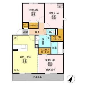 3LDK 間取り図