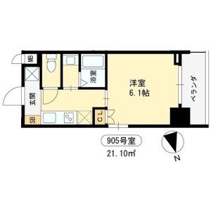 1K 間取り図