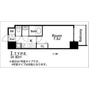 1K 間取り図