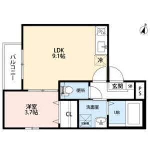 1LDK 間取り図