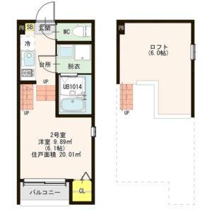 ワンルーム 間取り図