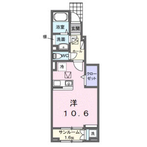 ワンルーム 間取り図