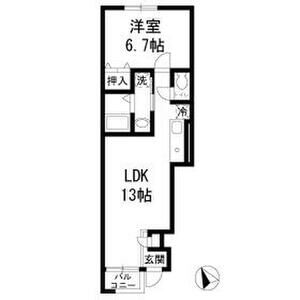 1LDK 間取り図