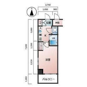 1K 間取り図