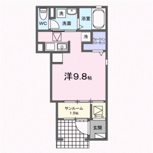 ワンルーム 間取り図