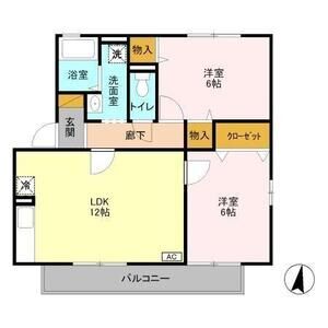 2LDK 間取り図