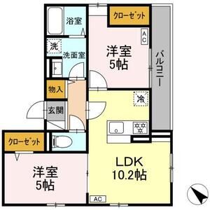 2LDK 間取り図
