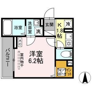 1K 間取り図